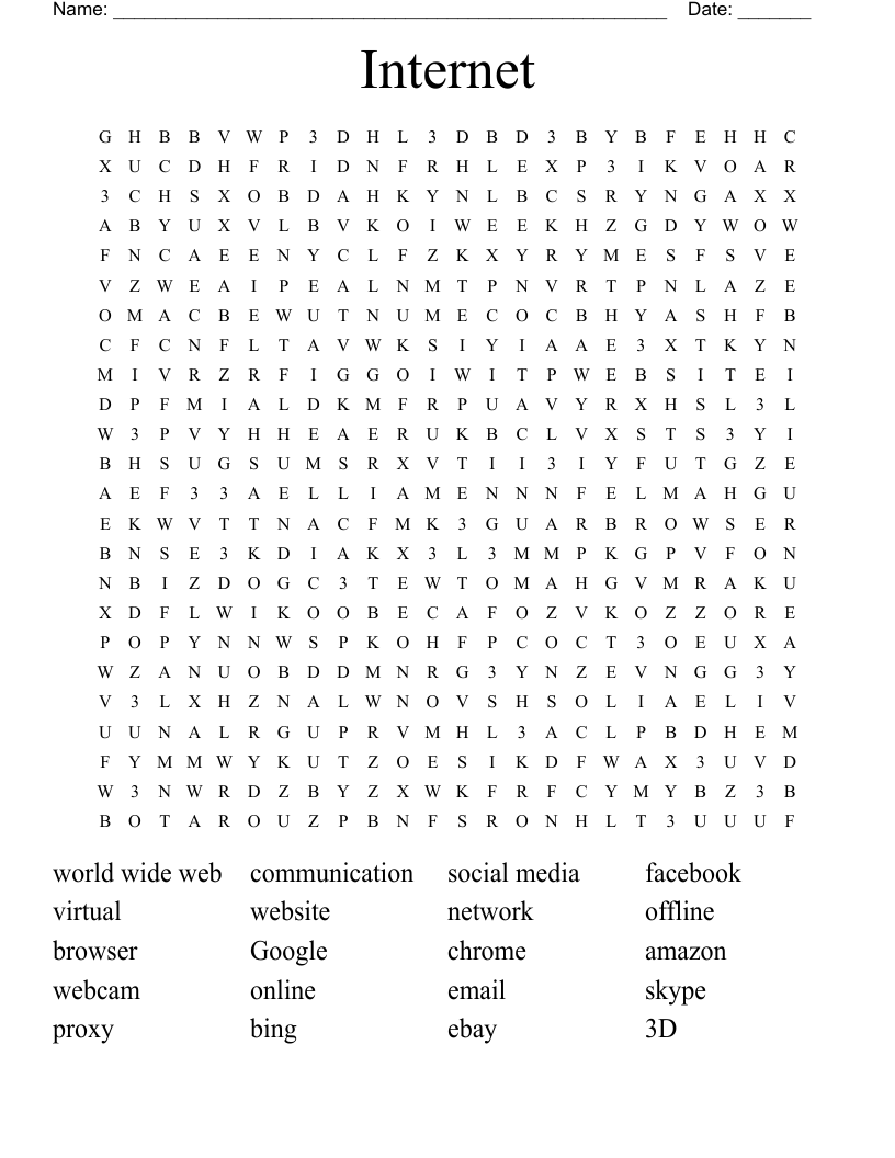 Internet Word Search