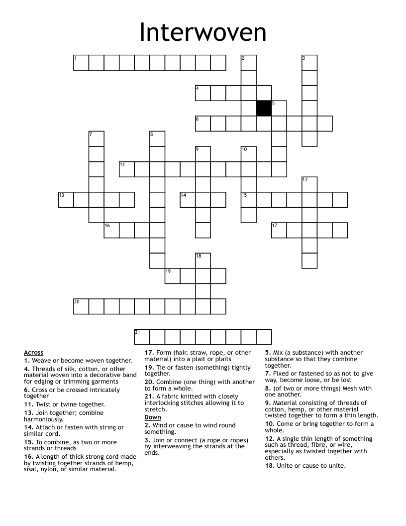 Interwoven Crossword