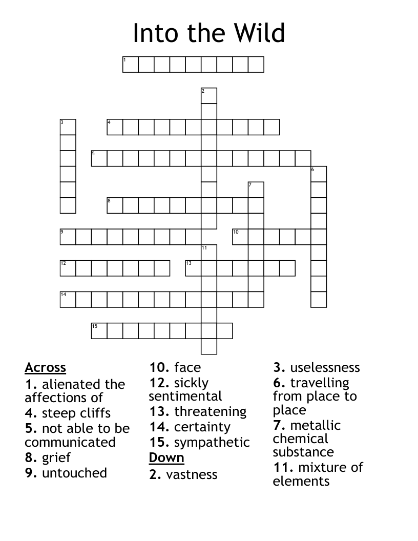 Into the Wild Crossword