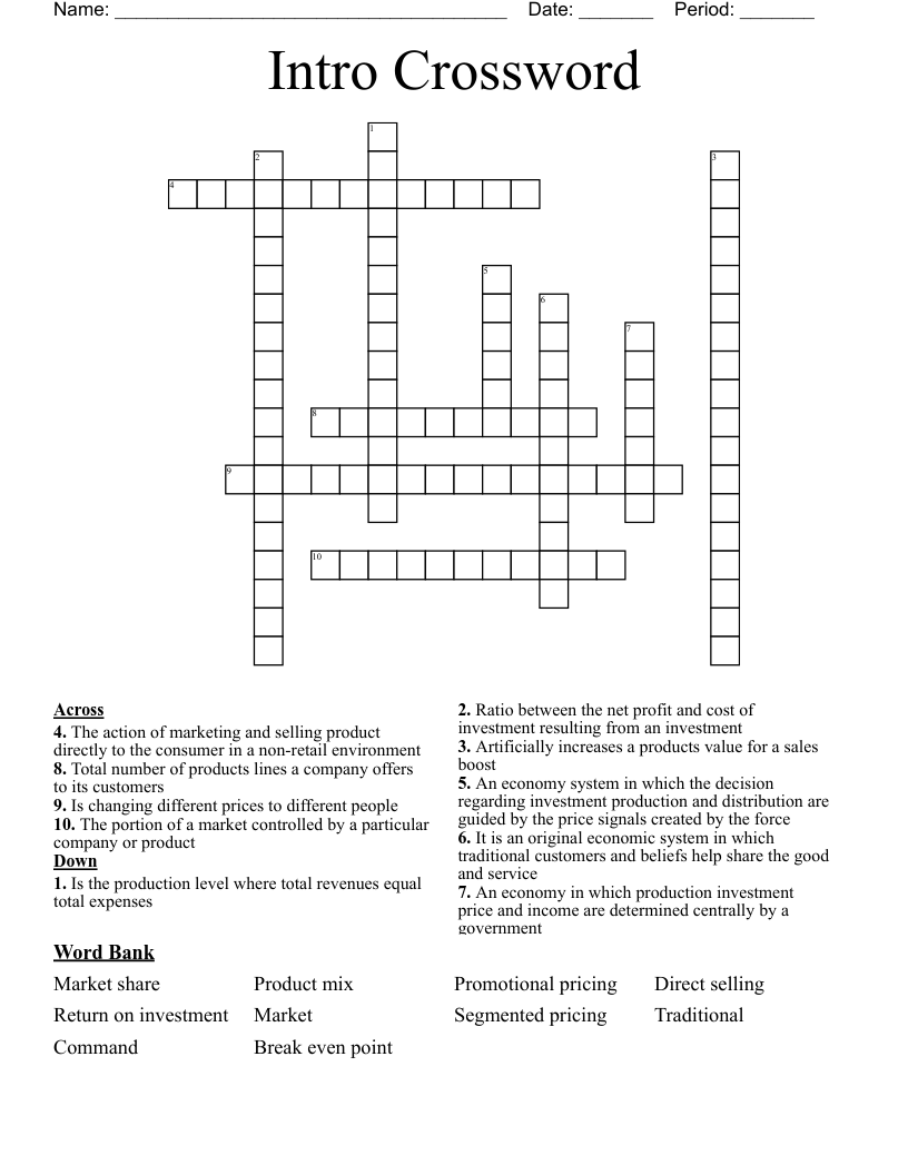 Intro Crossword