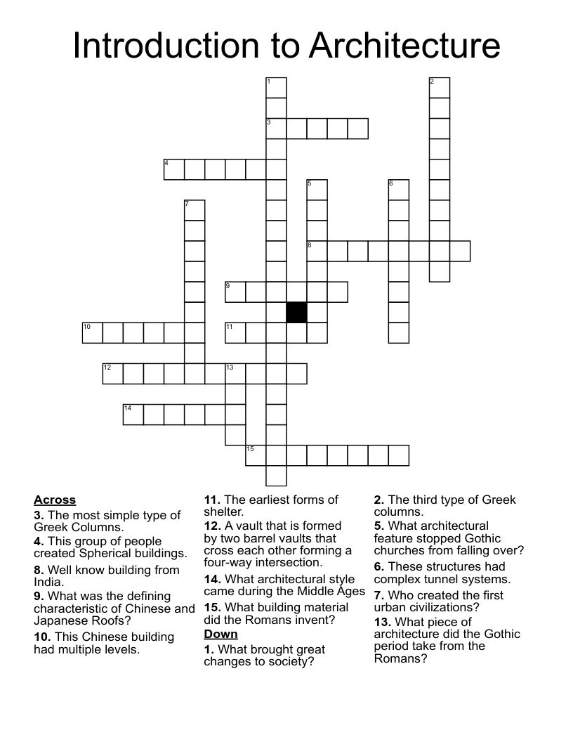 Introduction to Architecture Crossword