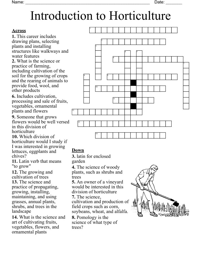 Introduction to Horticulture Crossword