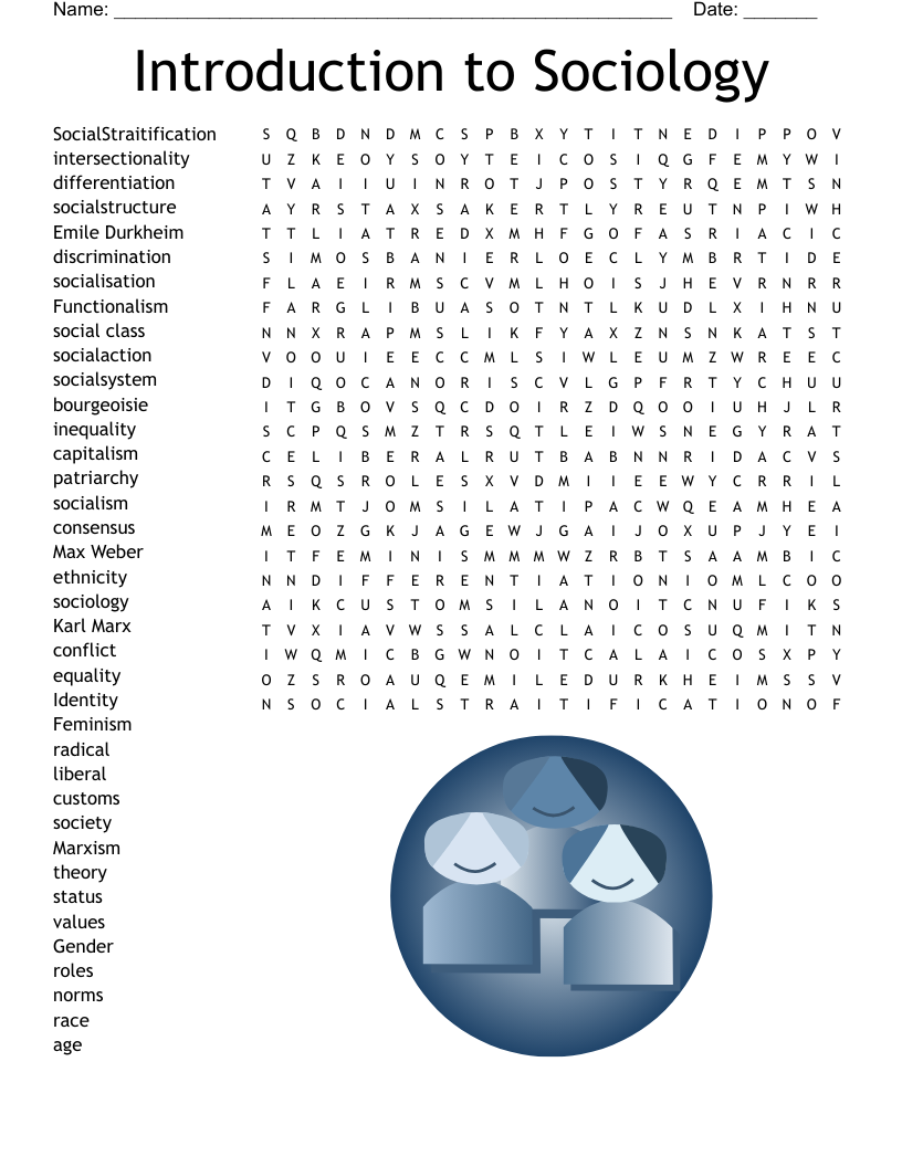 Introduction to Sociology Word Search
