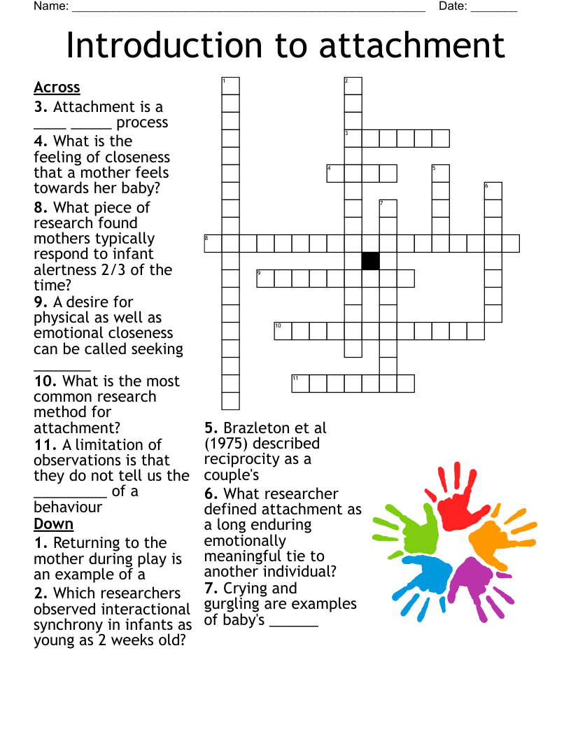 Introduction to attachment Crossword