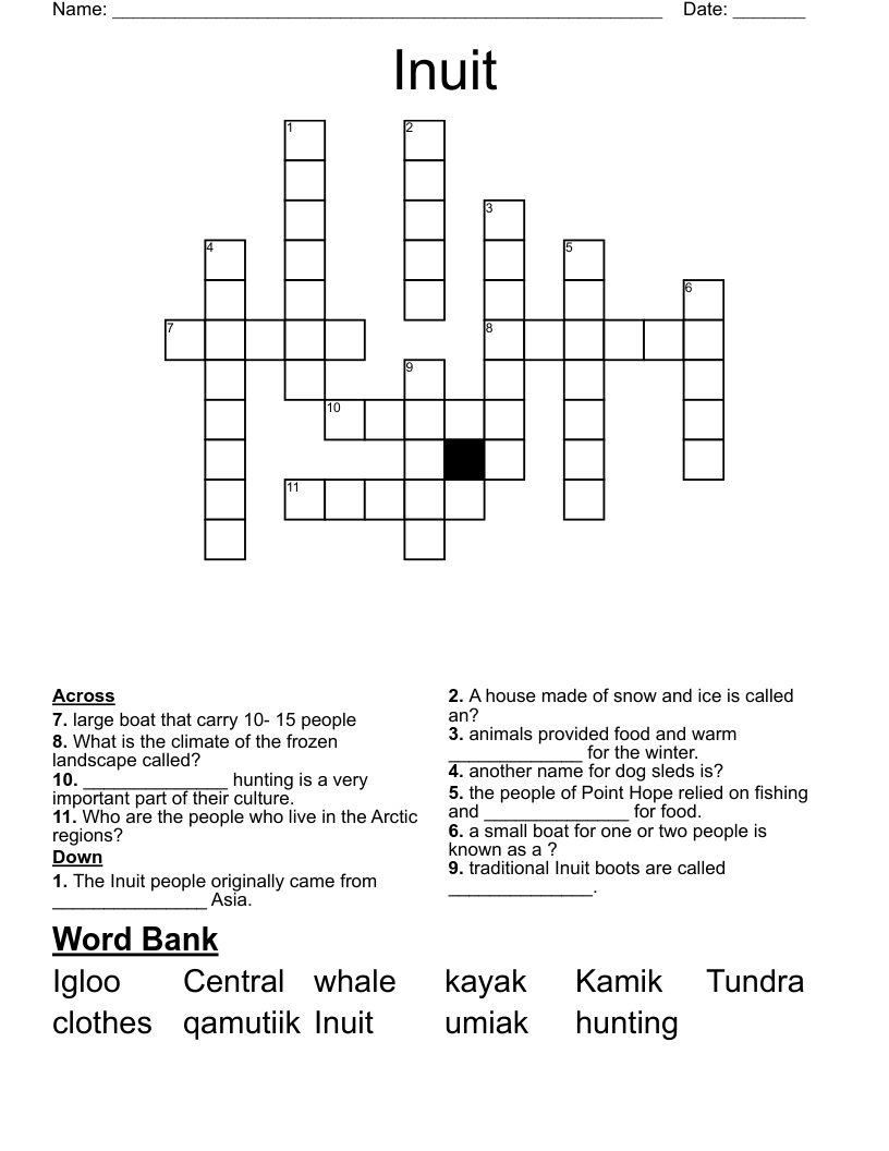 Inuit Crossword
