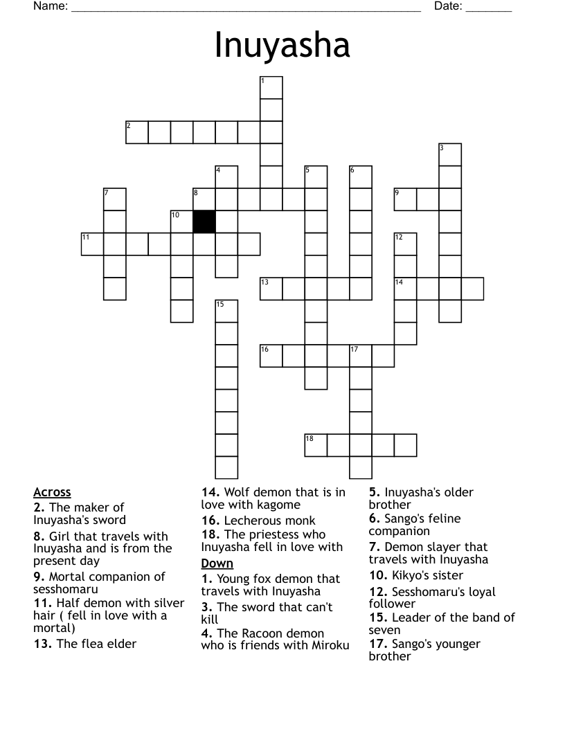 Inuyasha  Crossword