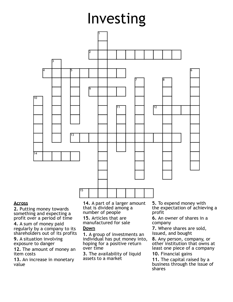 Investing Crossword