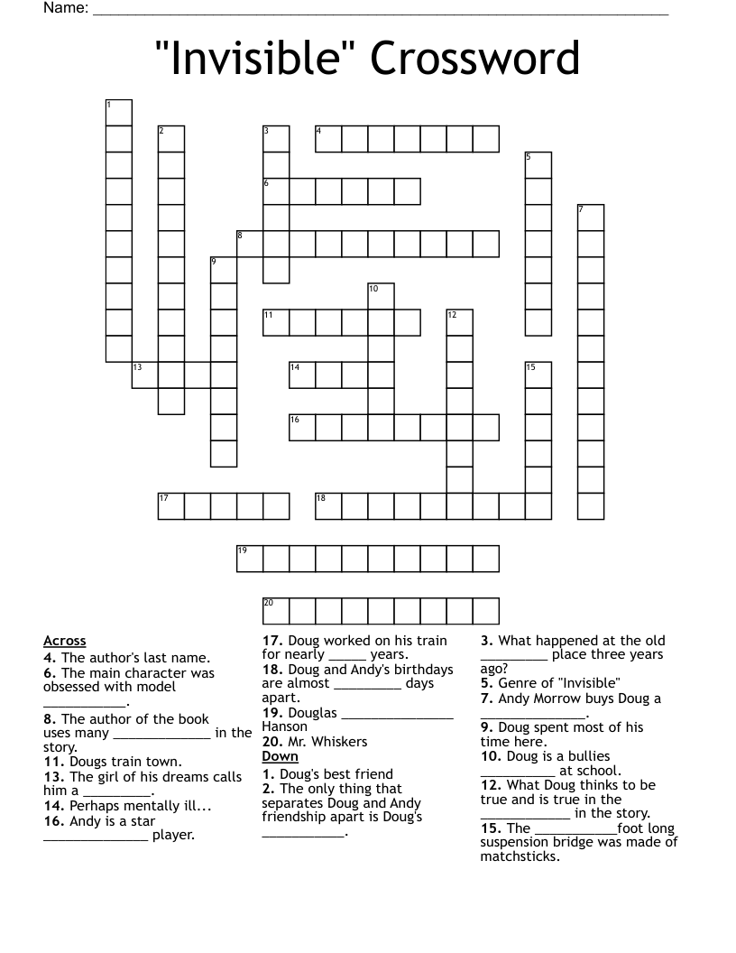 "Invisible" Crossword