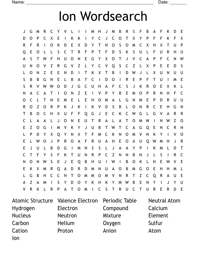 Ion Wordsearch