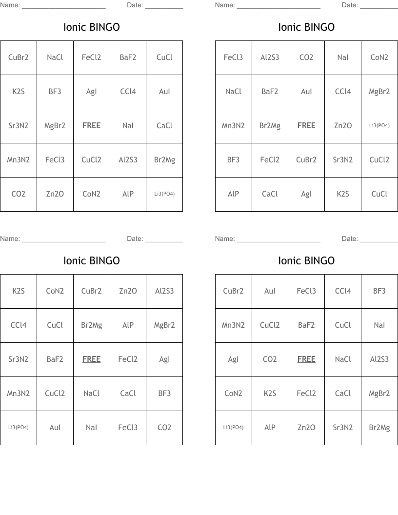Ionic BINGO
