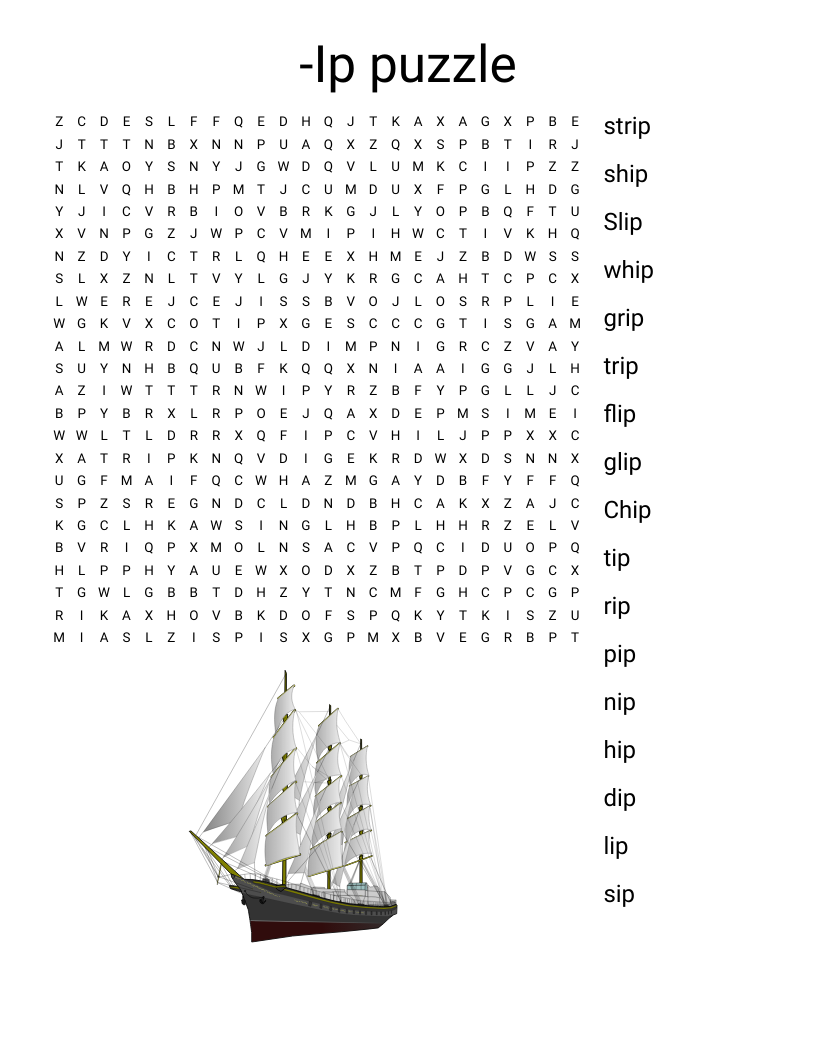 -Ip puzzle Word Search