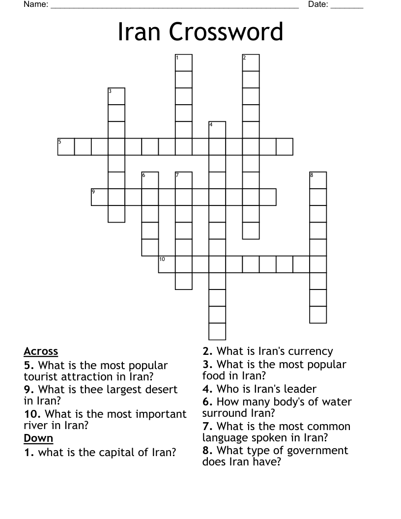Iran Crossword