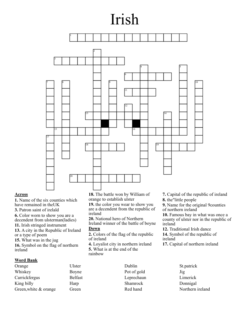 Irish Crossword