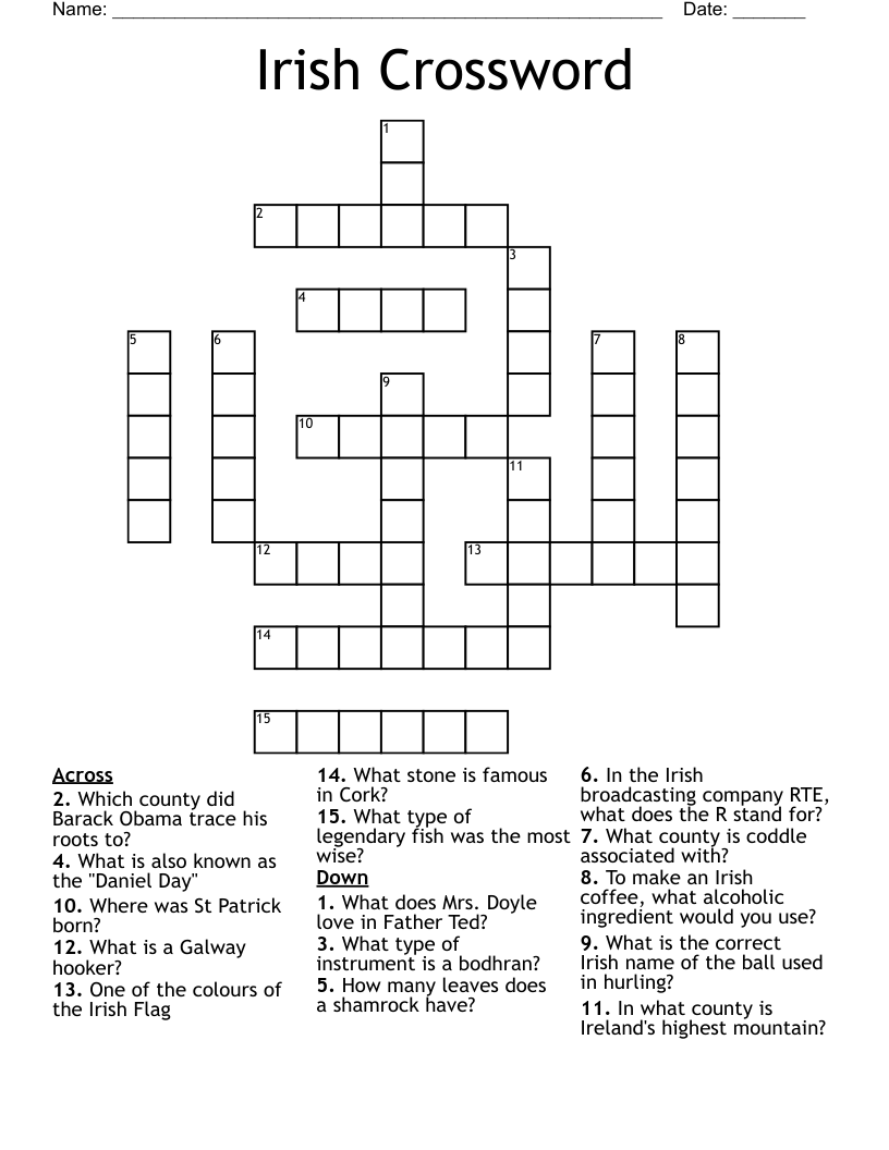 Irish Crossword