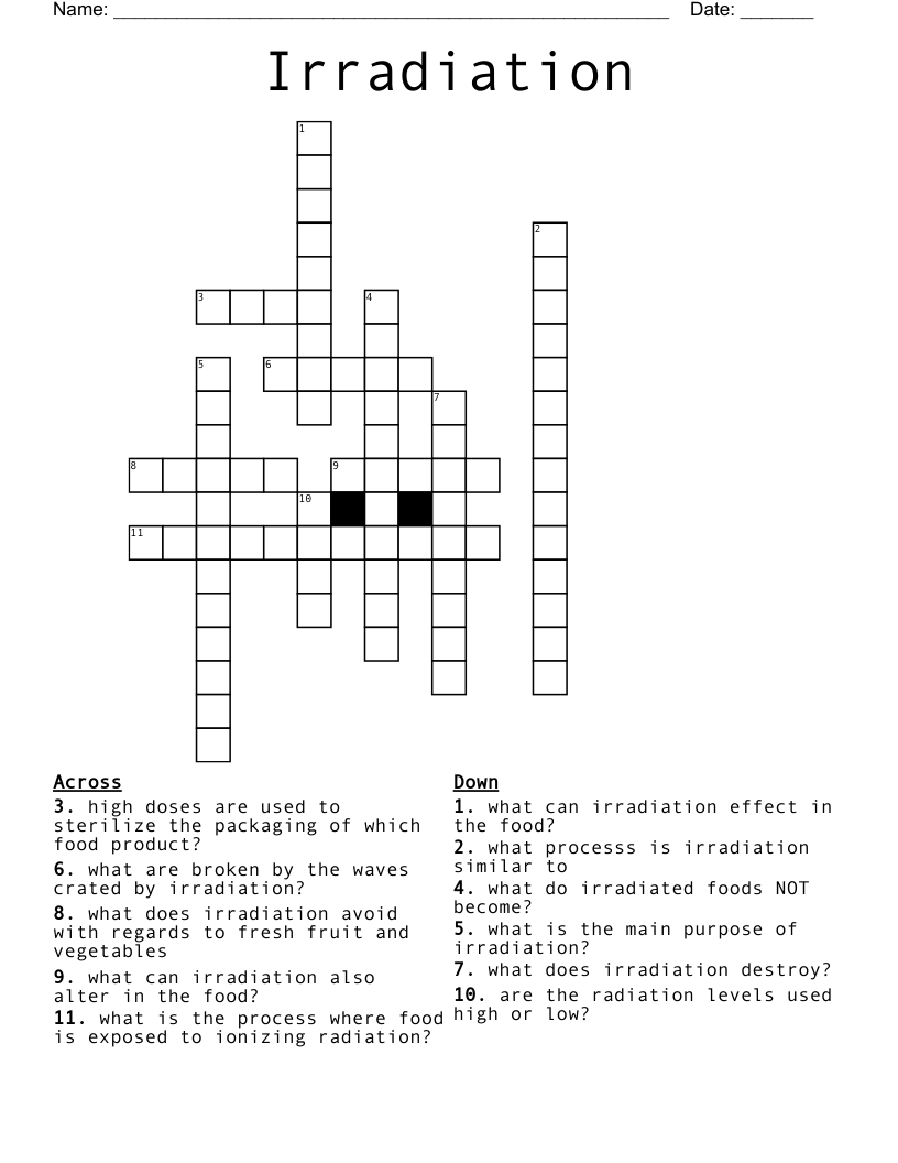 Irradiation Crossword