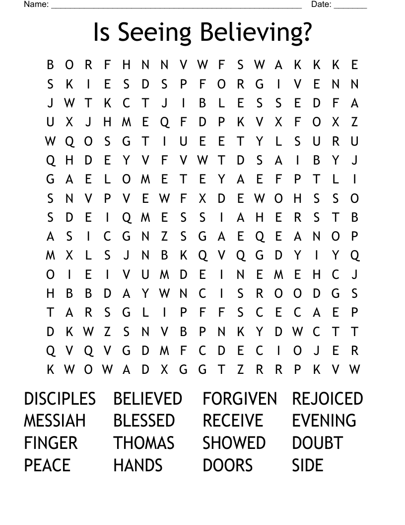 Is Seeing Believing? Word Search