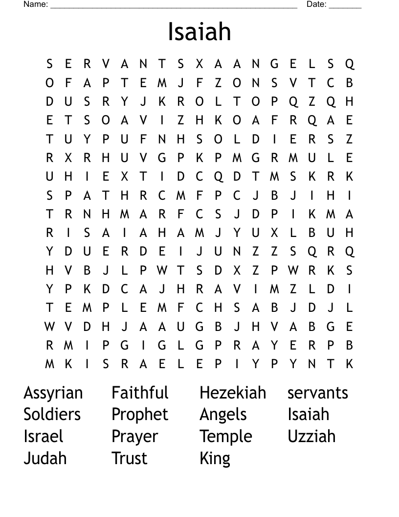 Isaiah Word Search