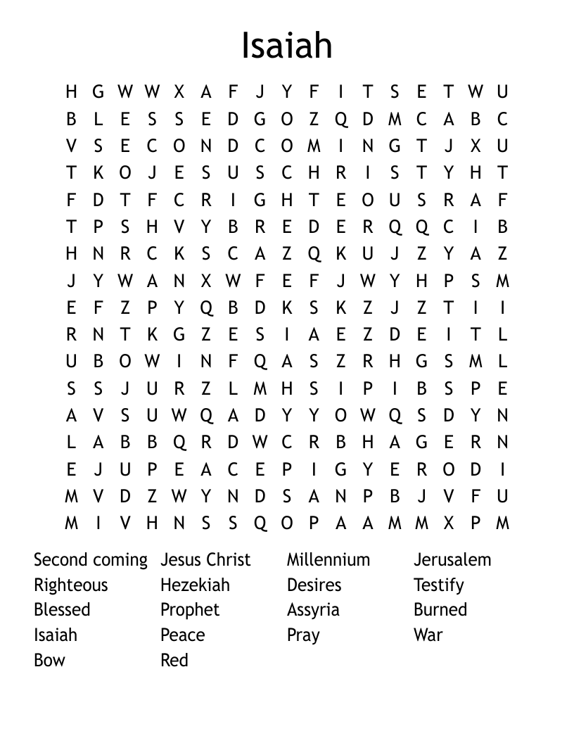 Isaiah Word Search