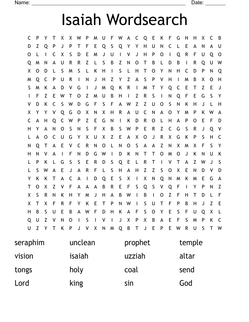 Isaiah Wordsearch