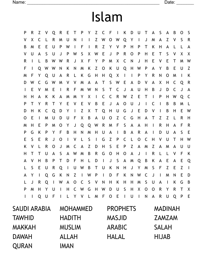 Islam Word Search