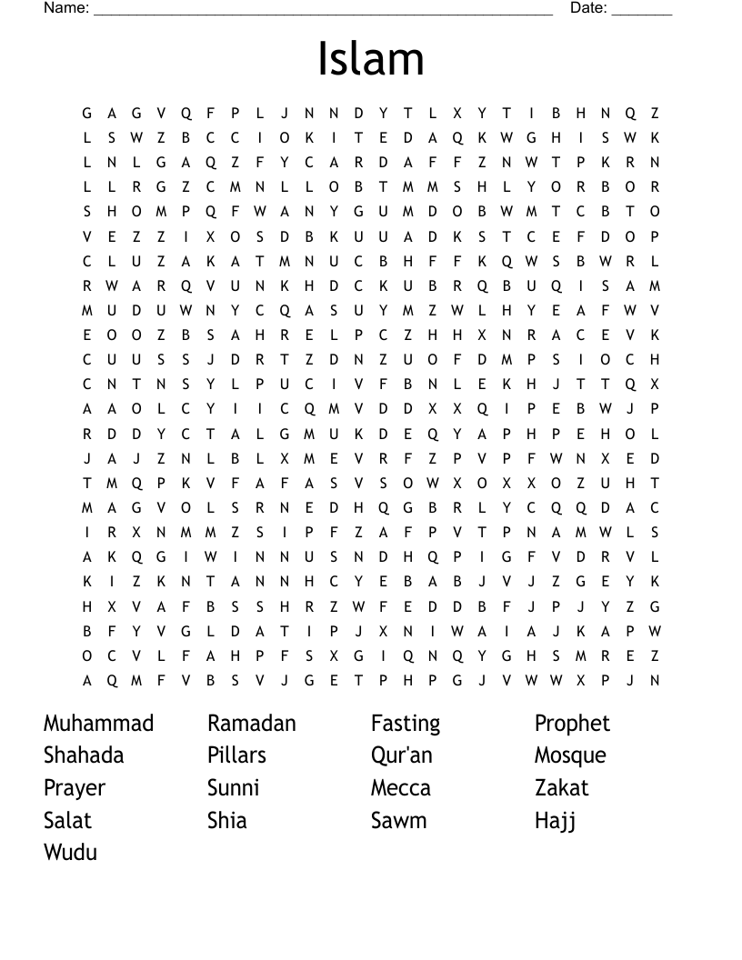 Islam Word Search