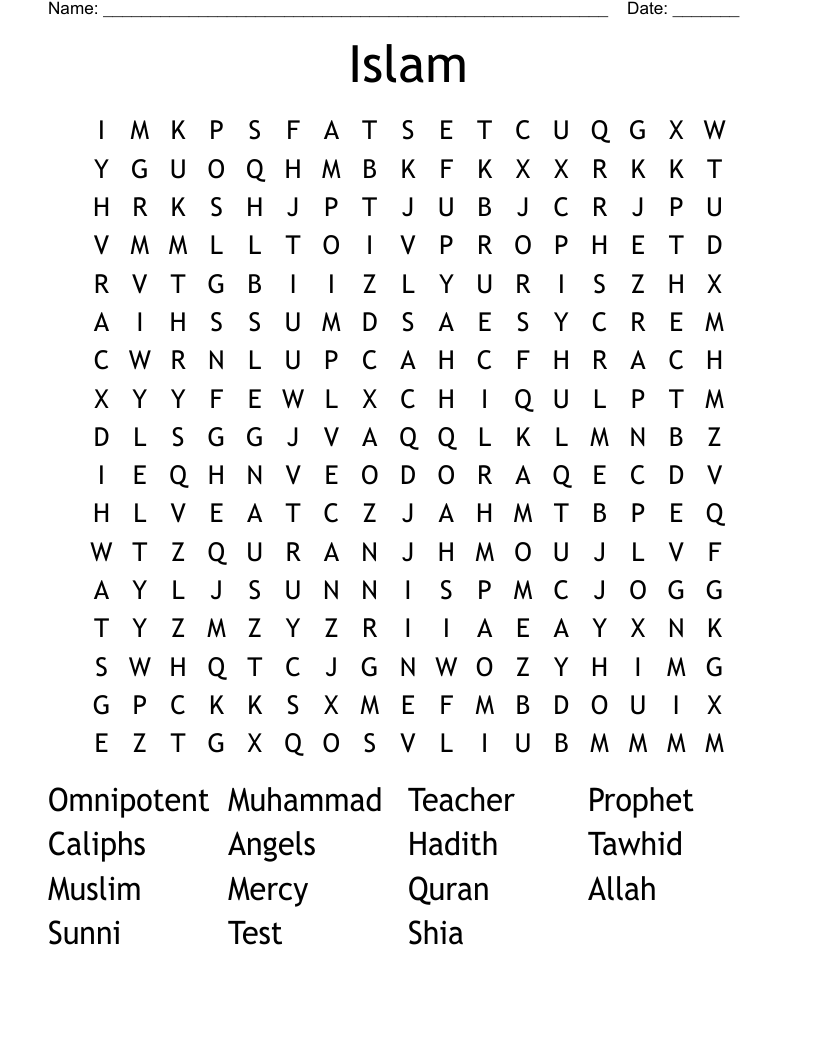 Islam Word Search