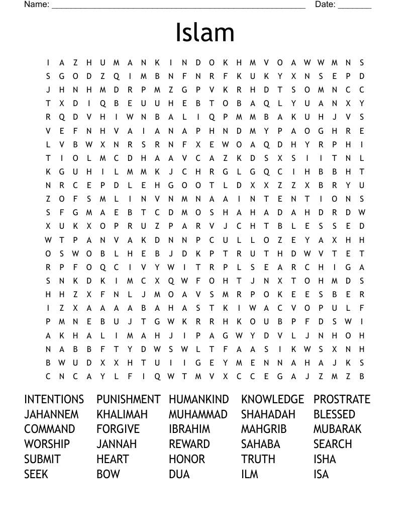Islam Word Search