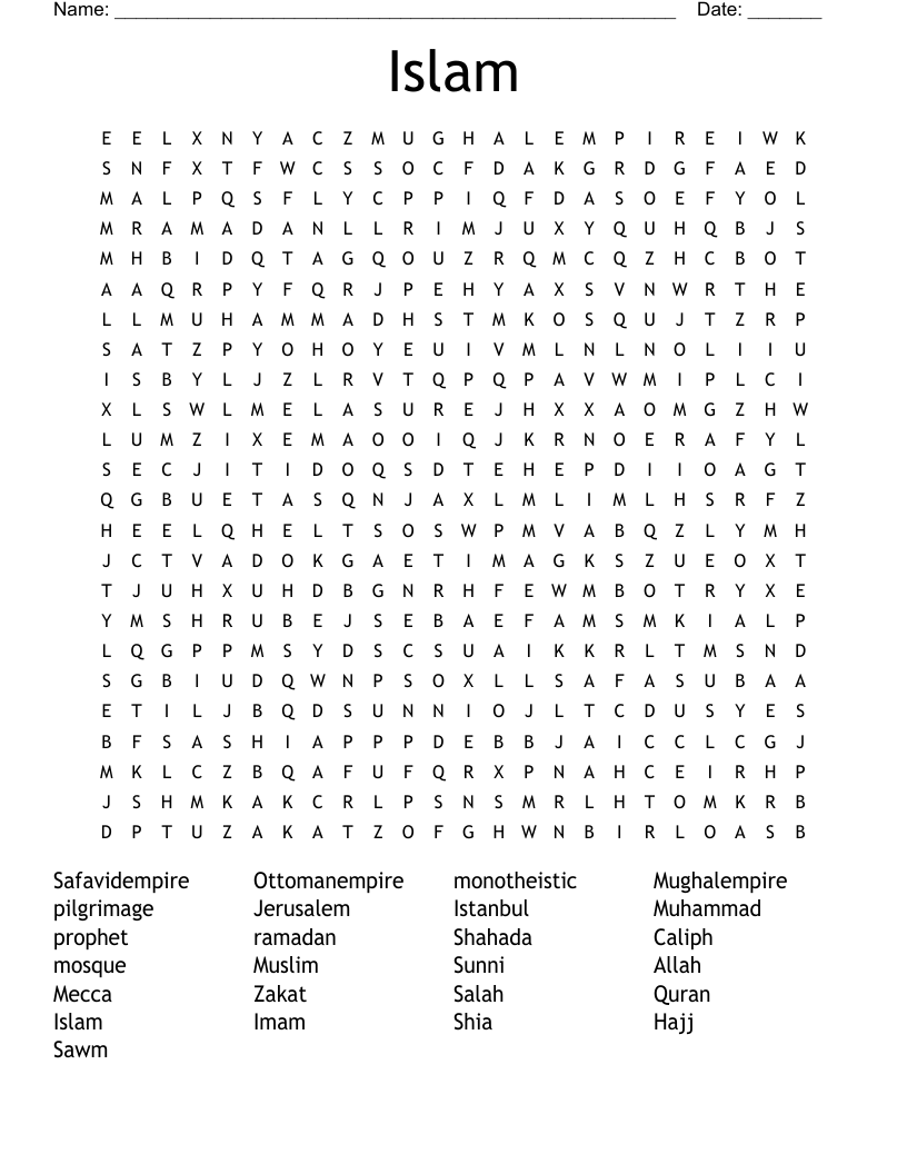 Islam Word Search