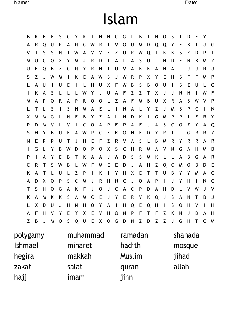 Islam Word Search