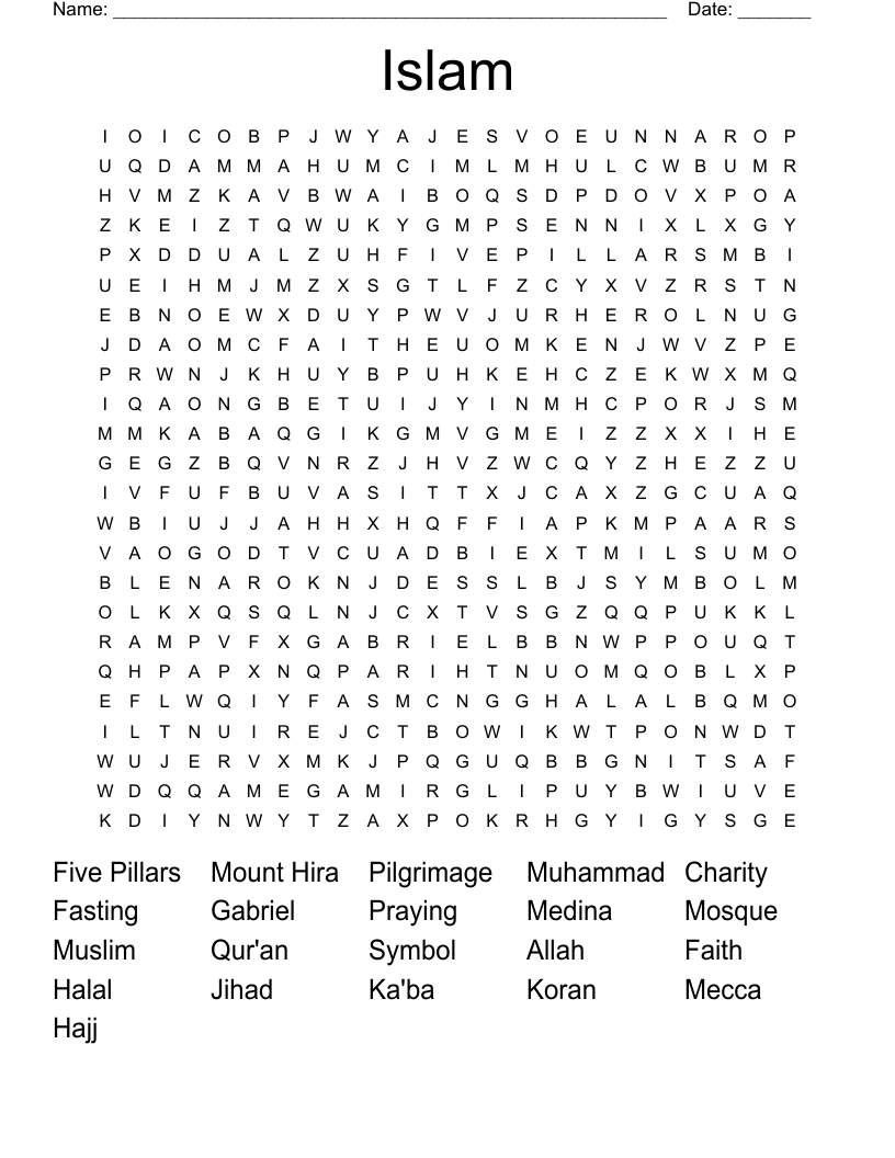 Islam Word Search