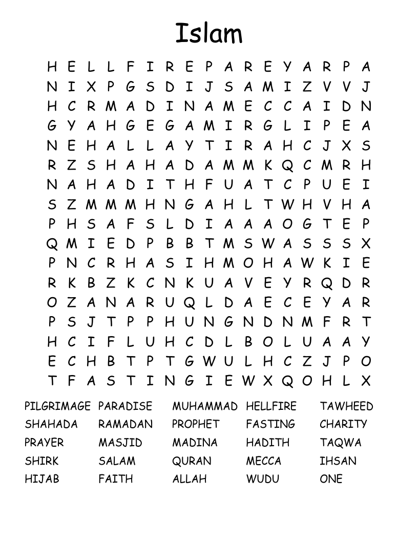 Islam Word Search