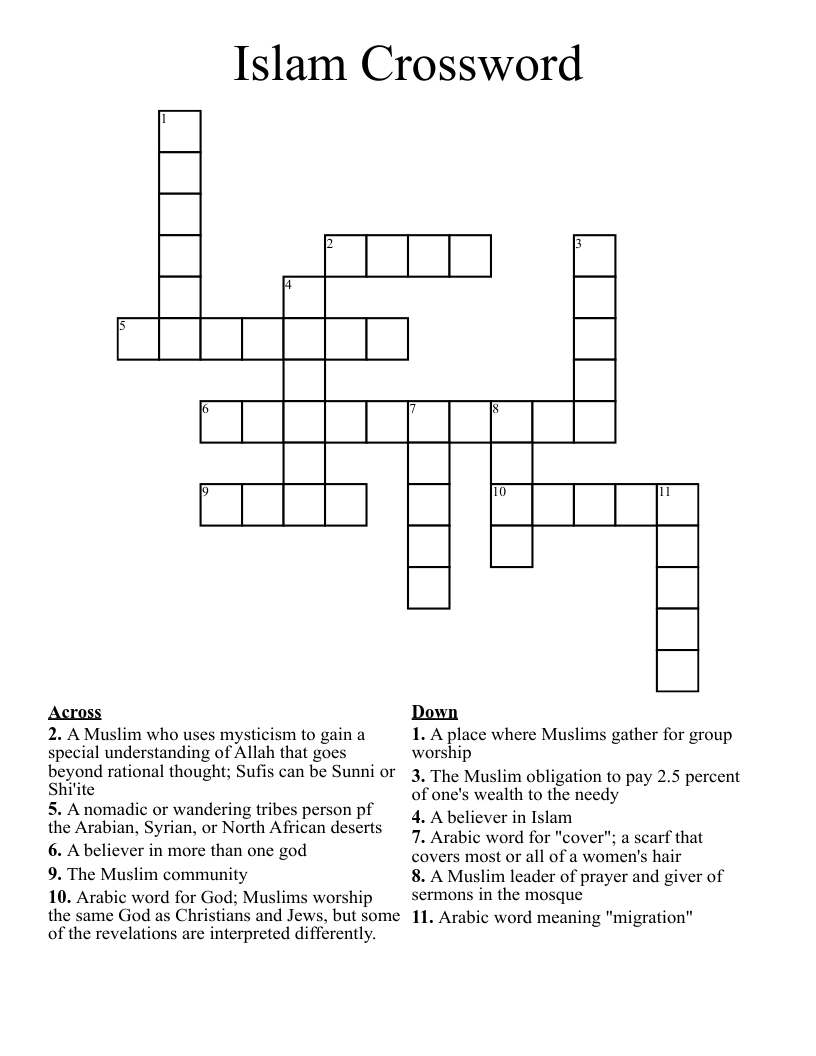 Islam Crossword 