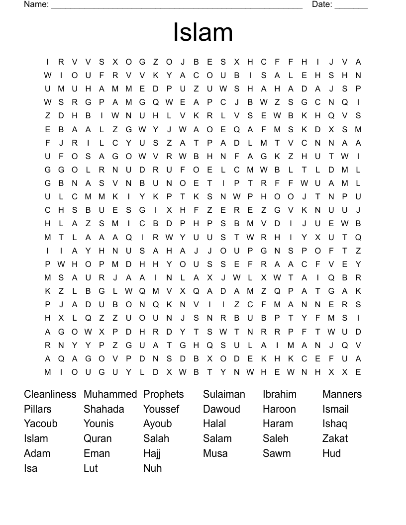 Islam  Word Search
