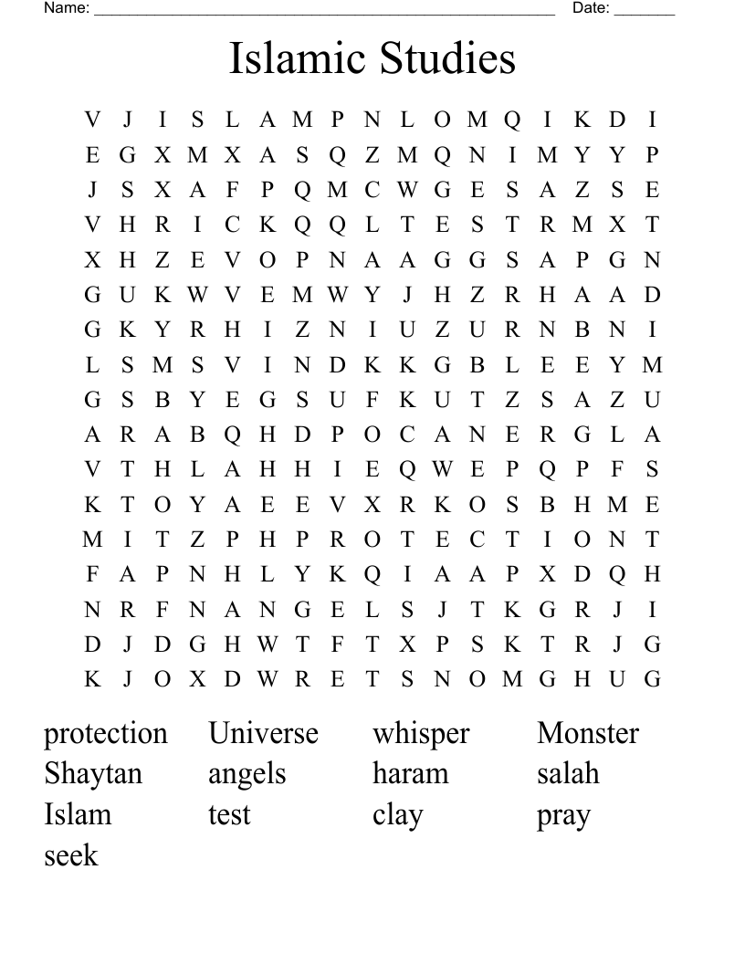 Islamic Studies Word Search