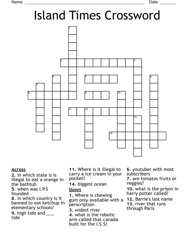 Island Times Crossword