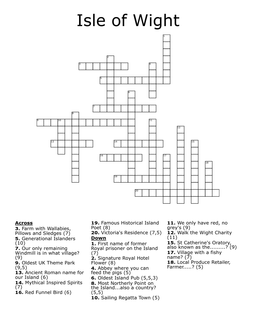 Isle of Wight Crossword