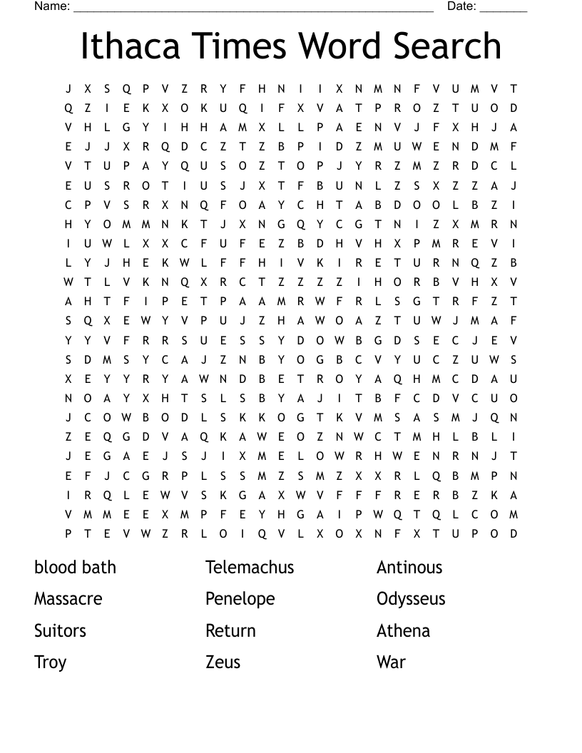 Ithaca Times Word Search