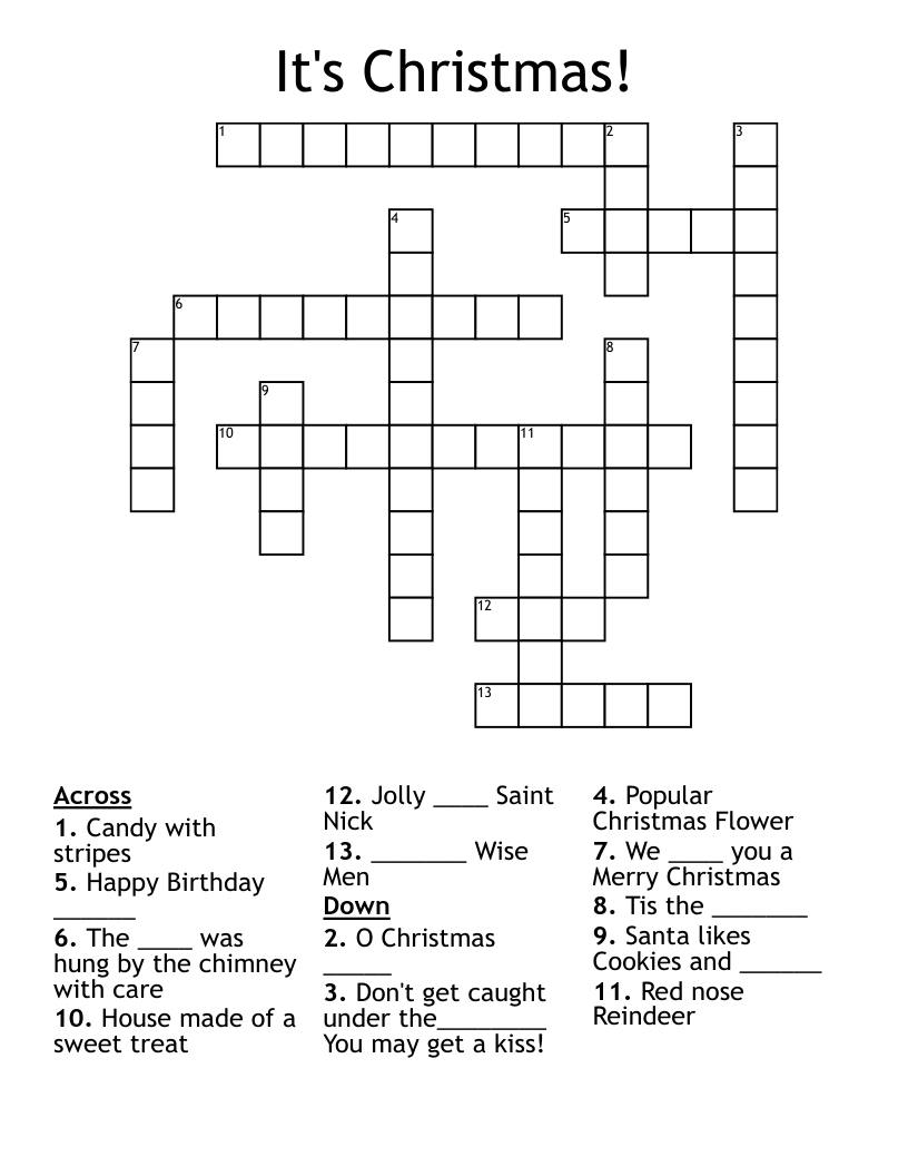 It's Christmas! Crossword