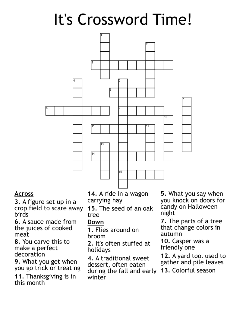 It's Crossword Time!