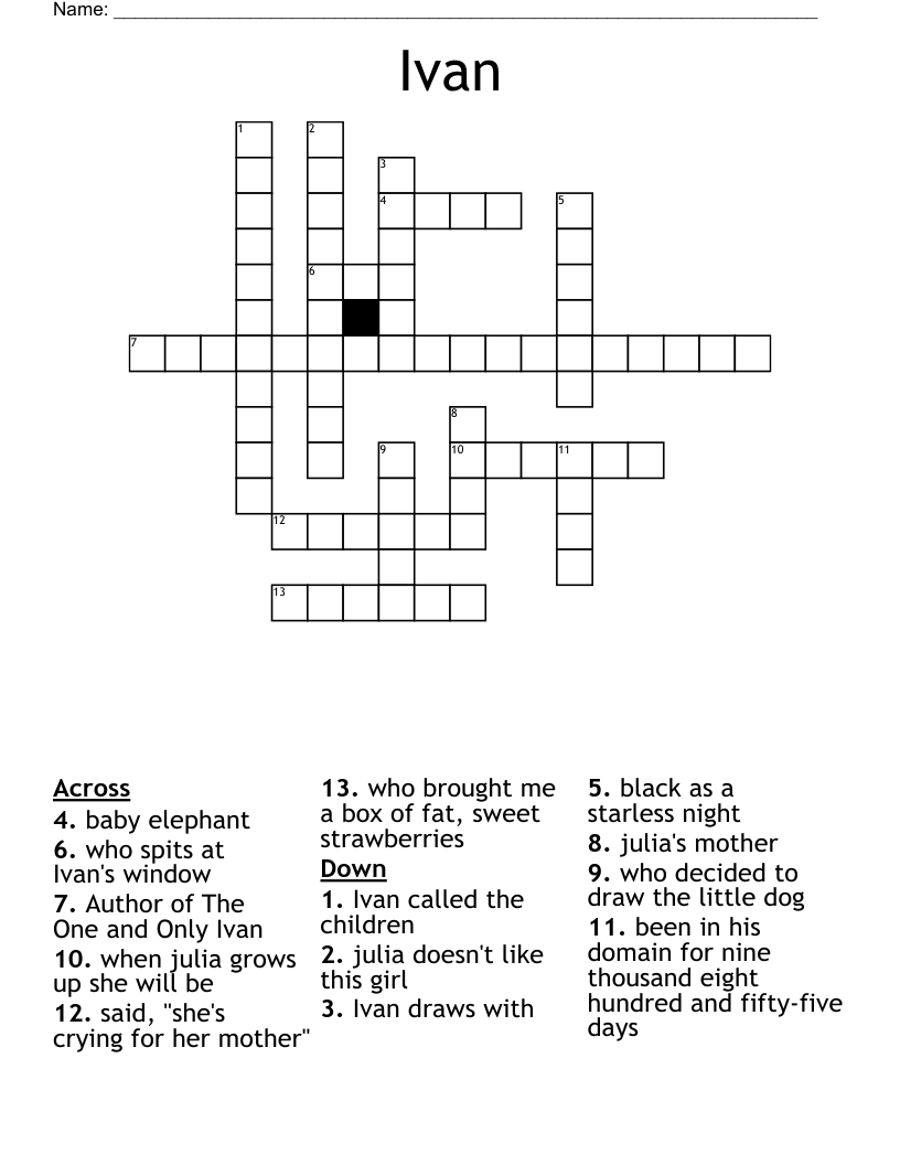 Ivan Crossword