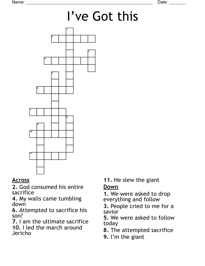 I’ve Got this Crossword