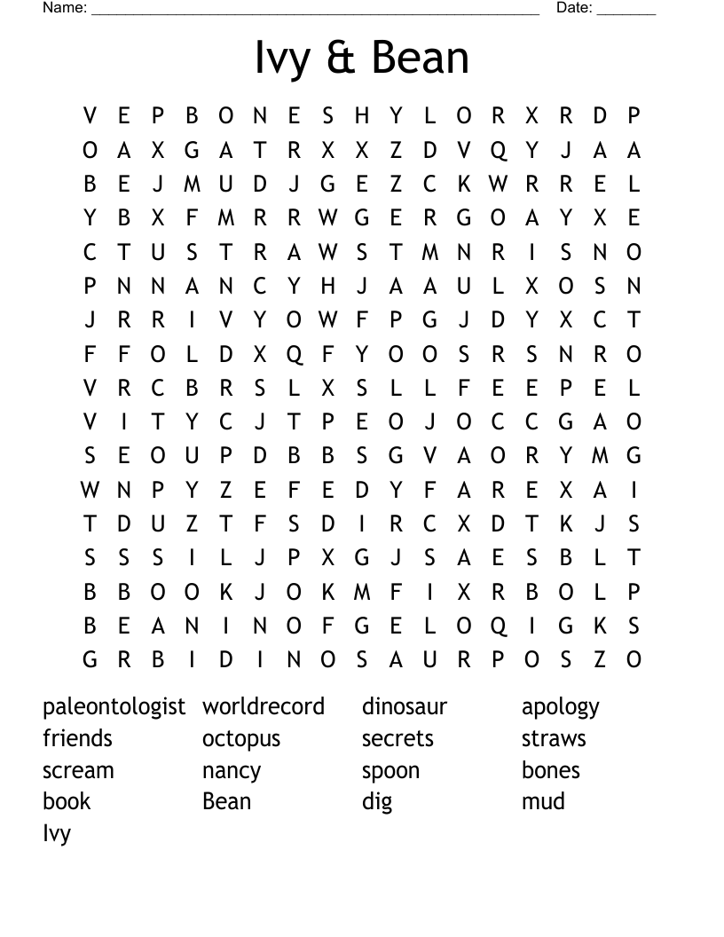 Ivy & Bean  Word Search