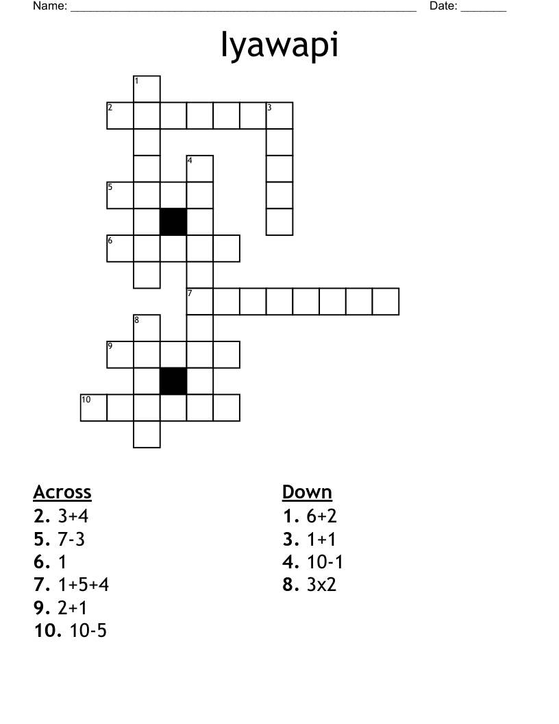 Iyawapi Crossword