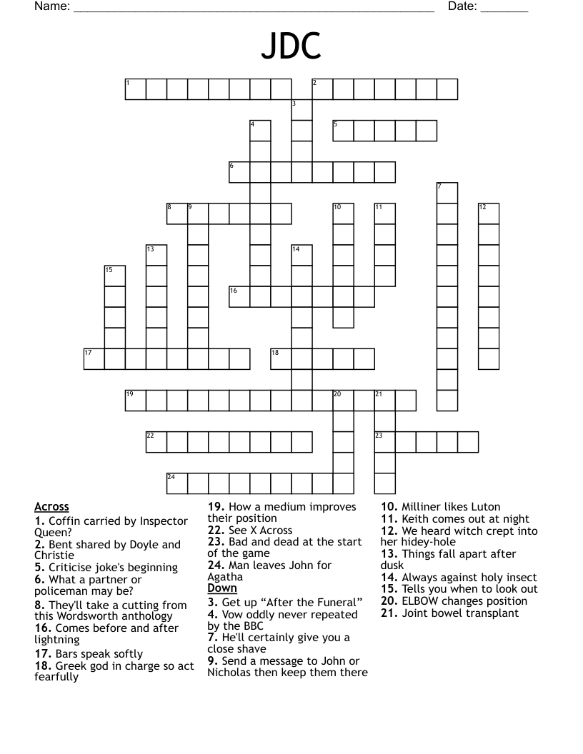 JDC Crossword