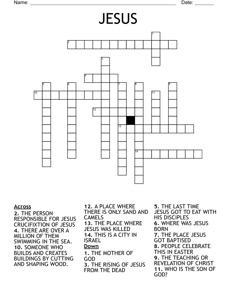 JESUS Crossword