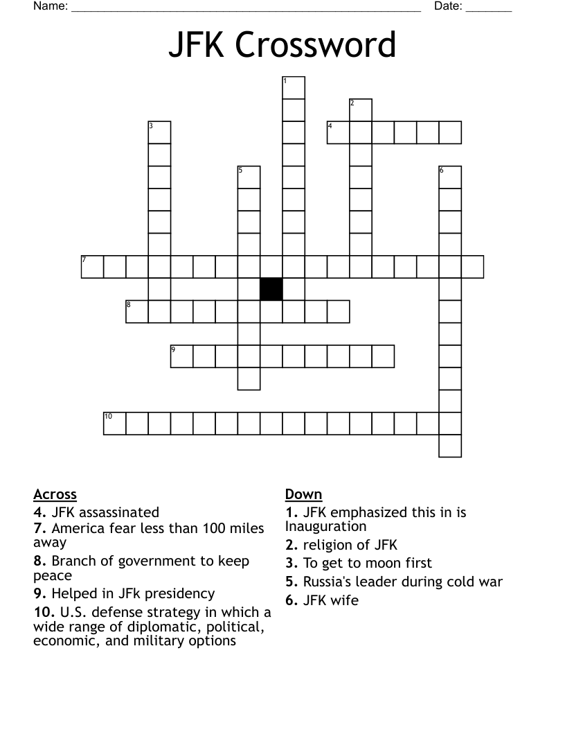 JFK Crossword