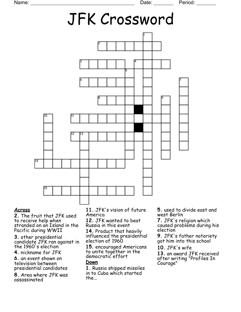 JFK Crossword