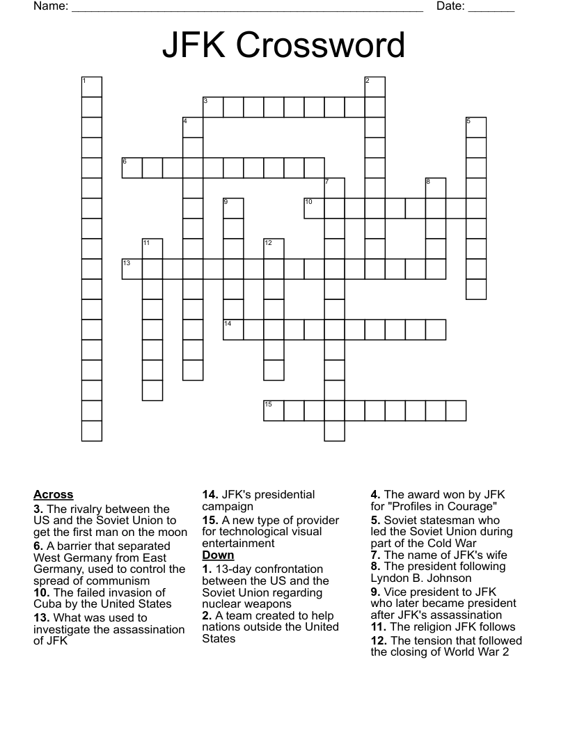 JFK Crossword