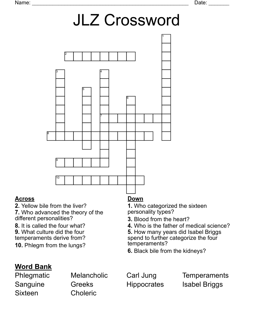 JLZ Crossword