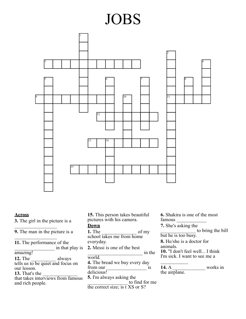 JOBS Crossword